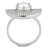 DA336 - Stainless Steel Ring No Plating Women AAA Grade CZ Clear