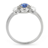 DA337 - Stainless Steel Ring No Plating Women Synthetic London Blue
