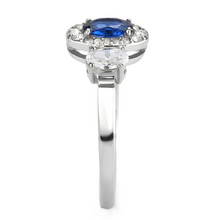 DA337 - Stainless Steel Ring No Plating Women Synthetic London Blue