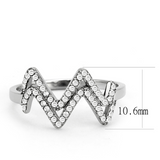 DA339 - Stainless Steel Ring No Plating Women AAA Grade CZ Clear