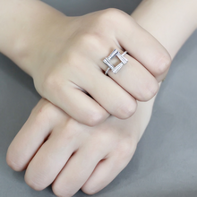 DA341 - Stainless Steel Ring No Plating Women AAA Grade CZ Clear
