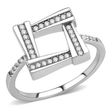 DA341 - Stainless Steel Ring No Plating Women AAA Grade CZ Clear