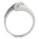 DA342 - Stainless Steel Ring No Plating Women AAA Grade CZ Clear