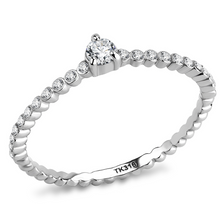 DA343 - Stainless Steel Ring No Plating Women AAA Grade CZ Clear
