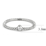 DA343 - Stainless Steel Ring No Plating Women AAA Grade CZ Clear