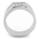 DA345 - Stainless Steel Ring No Plating Men AAA Grade CZ Clear
