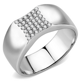 DA345 - Stainless Steel Ring No Plating Men AAA Grade CZ Clear
