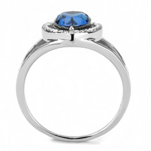 DA349 - Stainless Steel Ring High polished (no plating) Women Top Grade Crystal Montana