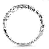 DA356 - Stainless Steel Ring High polished (no plating) Women AAA Grade CZ Clear