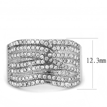 DA362 - Stainless Steel Ring High polished (no plating) Women AAA Grade CZ Clear