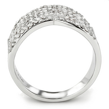 DA362 - Stainless Steel Ring High polished (no plating) Women AAA Grade CZ Clear