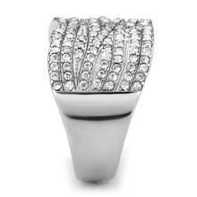 DA362 - Stainless Steel Ring High polished (no plating) Women AAA Grade CZ Clear