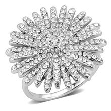 DA364 - Stainless Steel Ring High polished (no plating) Women AAA Grade CZ Clear