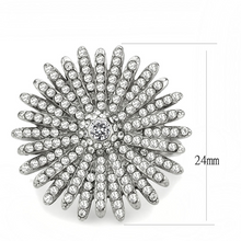 DA364 - Stainless Steel Ring High polished (no plating) Women AAA Grade CZ Clear