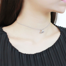 DA380 - Stainless Steel Chain Pendant High polished (no plating) Unisex AAA Grade CZ Clear