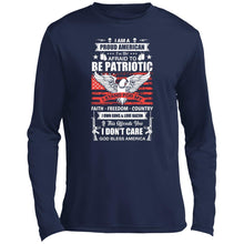 Patriotic Proud American Long Sleeve Performance Tee