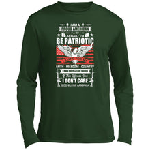 Patriotic Proud American Long Sleeve Performance Tee