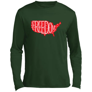 Red Freedom Long Sleeve Performance Tee