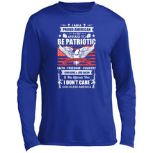 Patriotic Proud American Long Sleeve Performance Tee