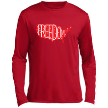 Red Freedom Long Sleeve Performance Tee