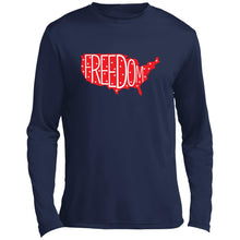 Red Freedom Long Sleeve Performance Tee