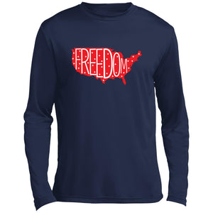 Red Freedom Long Sleeve Performance Tee