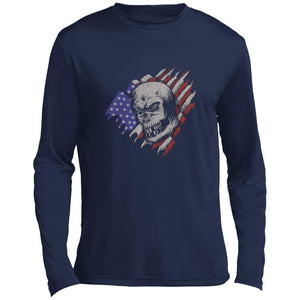 Flag Skull Long Sleeve Performance Tee