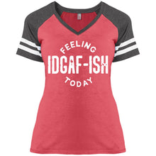 IDGAF  Ladies' Game V-Neck T-Shirt