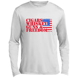 Cigars and Whiskey Long Sleeve Performance Tee