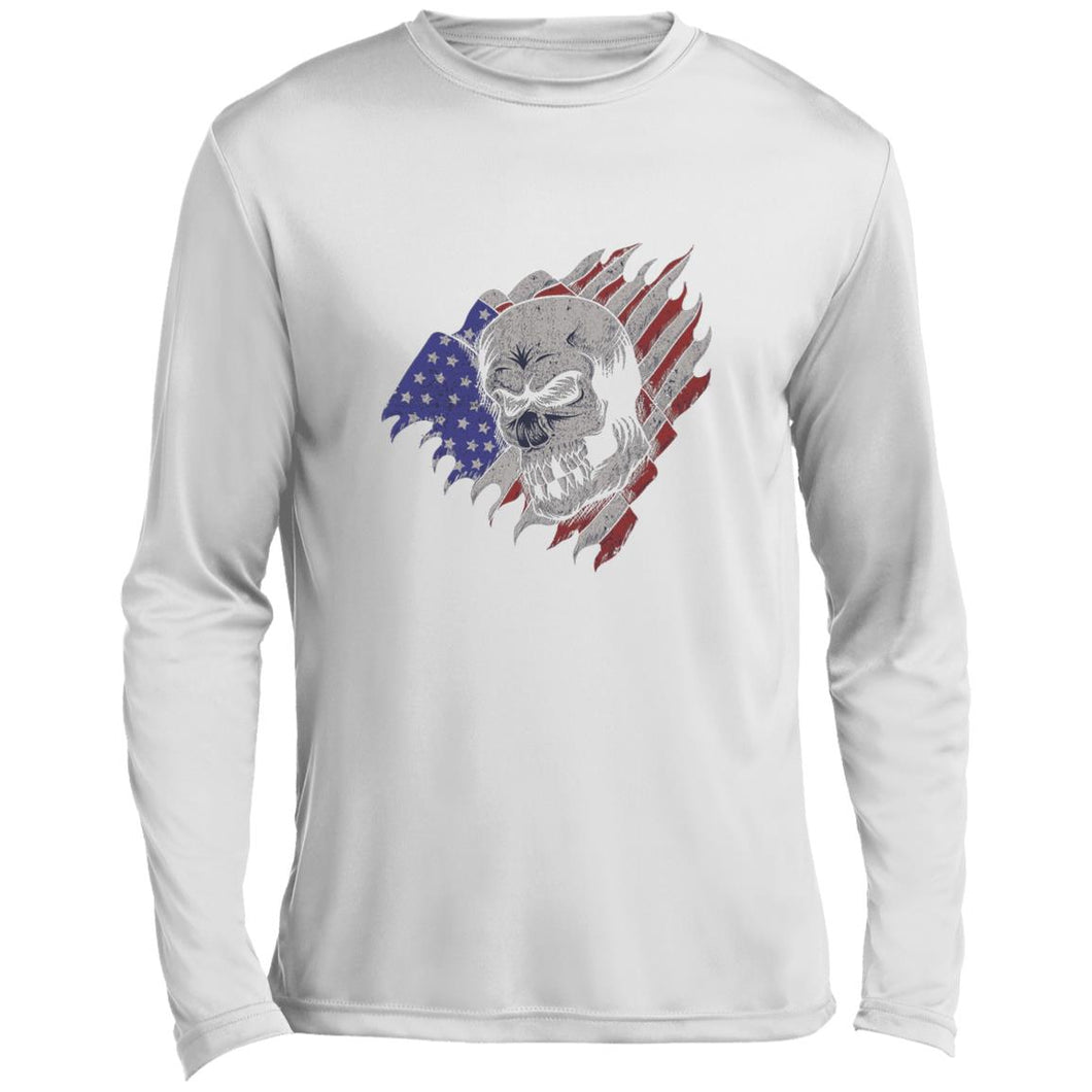 Flag Skull Long Sleeve Performance Tee