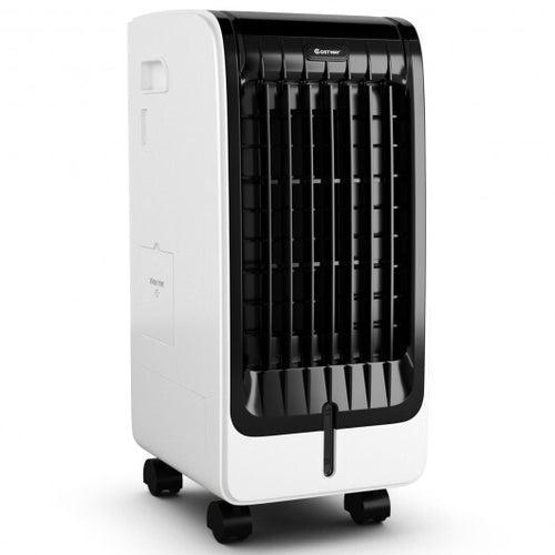 110V Portable Cooling Evaporative Fan with 3-Speed and 8H Timer Function