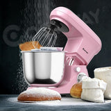 5.3 Qt Stand Kitchen Food Mixer 6 Speed with Dough Hook Beater-Black
