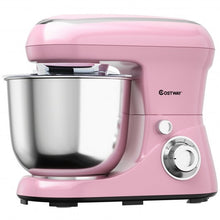 5.3 Qt Stand Kitchen Food Mixer 6 Speed with Dough Hook Beater-Black