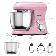 5.3 Qt Stand Kitchen Food Mixer 6 Speed with Dough Hook Beater-Black