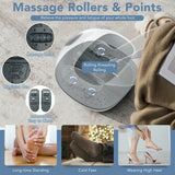 Steam Foot Spa Massager With 3 Heating Levels and Timers-White