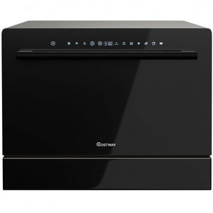 6 Place Setting Built-in or Countertop Dishwasher Machine with 5 Programs