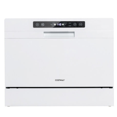 Compact Countertop Dishwasher with 6 Place Settings and 5 Washing Programs