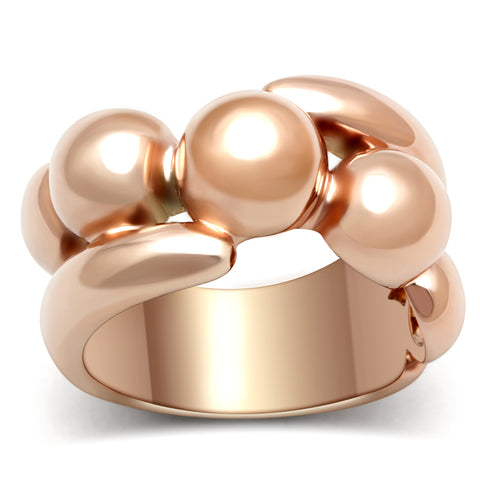 GL158 - Brass Ring IP Rose Gold(Ion Plating) Women No Stone No Stone