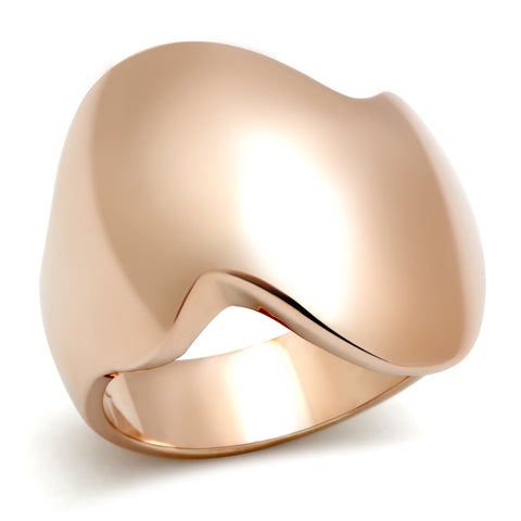 GL160 - Brass Ring IP Rose Gold(Ion Plating) Women No Stone No Stone