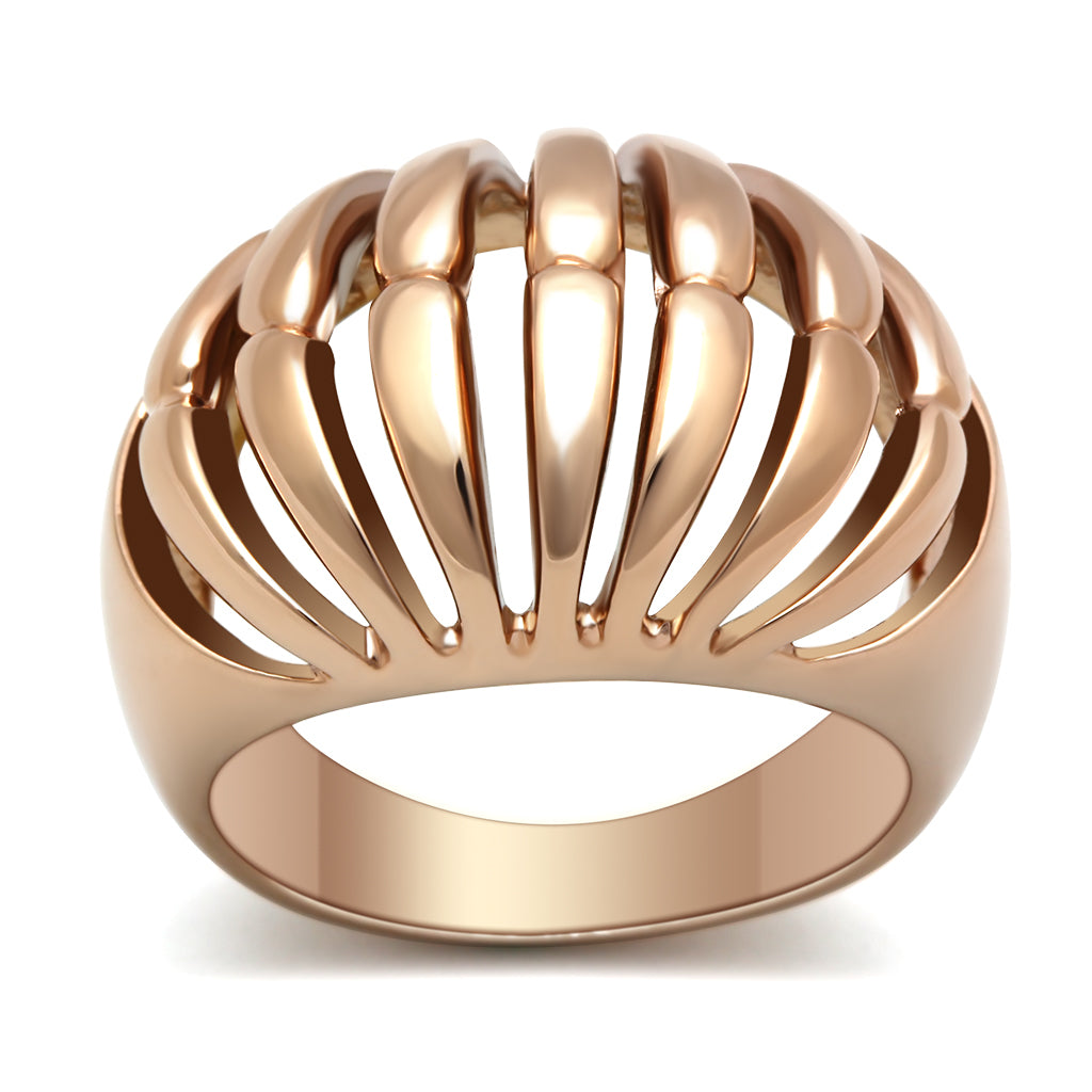 GL162 - Brass Ring IP Rose Gold(Ion Plating) Women No Stone No Stone