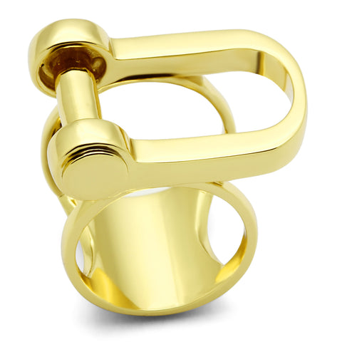 GL280 - Brass Ring IP Gold(Ion Plating) Women No Stone No Stone