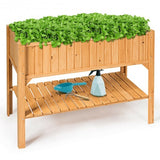 Wooden Elevated Planter Box Shelf Suitable for Garden Use