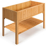 Wooden Elevated Planter Box Shelf Suitable for Garden Use