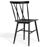 Set of 2 Modern Dining Chairs with Backrest