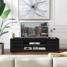 TV Stand Entertainment Center for TV's up to 65 Inch with Adjustable Shelves-Brown