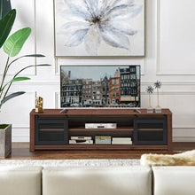TV Stand Entertainment Center for TV's up to 65 Inch with Adjustable Shelves-Brown
