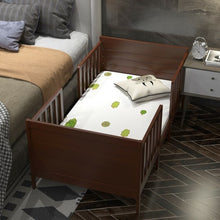 2-in-1 Convertible Kids Wooden Bedroom Furniture with Guardrails-White