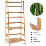 47.5 Inch 4-Tier Multifunctional Bamboo Bookcase Storage Stand Rack