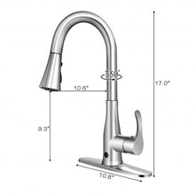 Touchless Kitchen Faucet with 360? Swivel Single Handle Sensor and 3 Mode Sprayer
