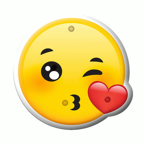 Kissy Face Emoji Light Up LED Party Pin